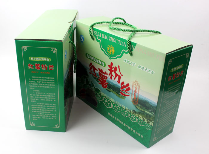 定制禮品包裝盒，長沙包裝廠力助桃源縣芭茅洲“紅薯粉絲”檔次倍增