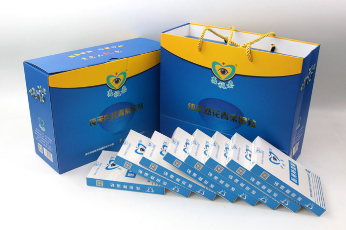 哪里可以做禮盒包裝？護眼神器亮視嘉護眼貼禮盒包裝+手提袋套裝出自長沙印刷廠